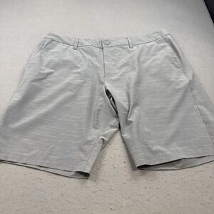 HangTen Men's Board Shorts 40 HEATHERED GREEN GEOMETRIC DRAWSTRING
